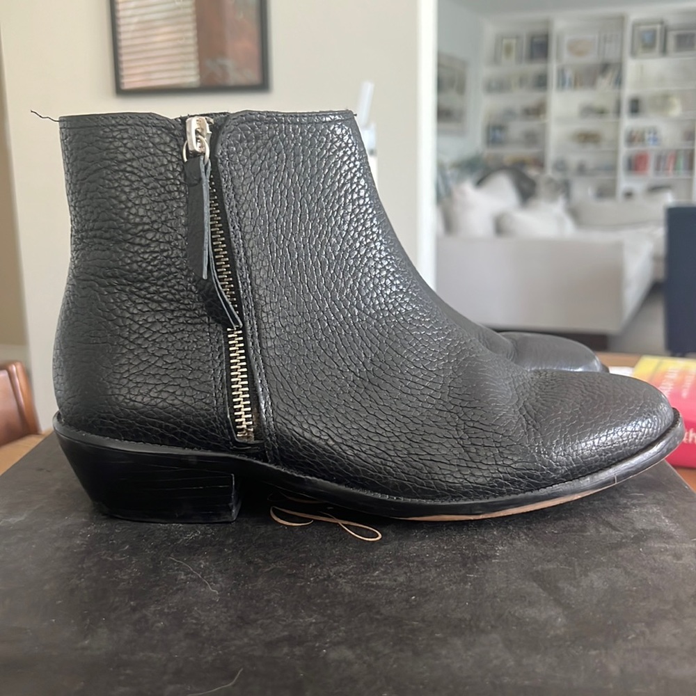 J Crew Frankie Tumbled Leather Ankle Boots